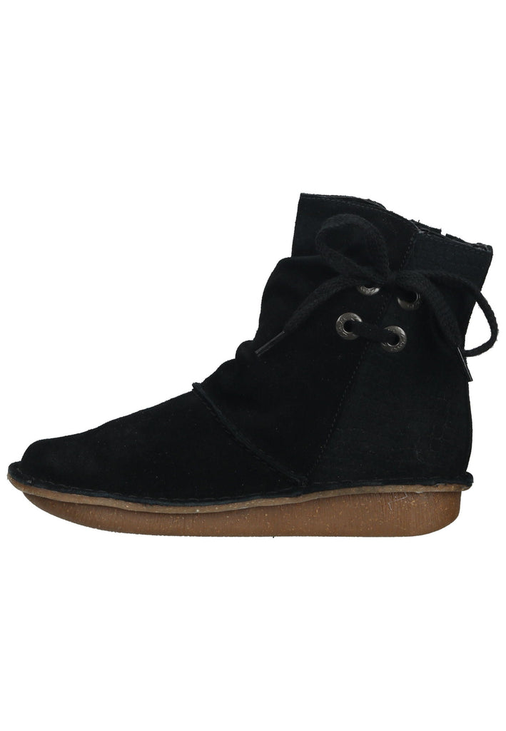 Clarks Stiefelette Veloursleder Schwarz - surf4shoes