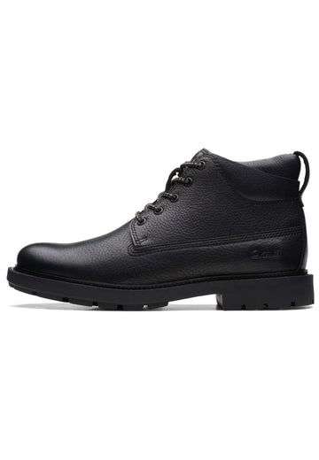 Clarks Stiefelette Leder Schwarz - surf4shoes