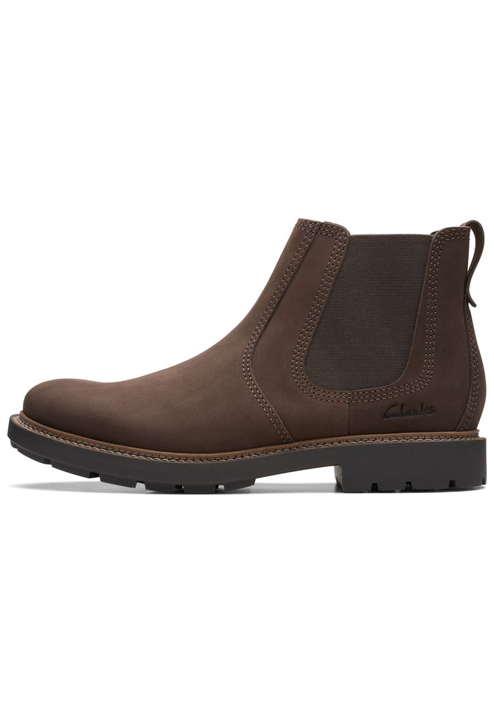 Clarks Stiefelette Nubukleder/Textil Dunkelbraun - surf4shoes