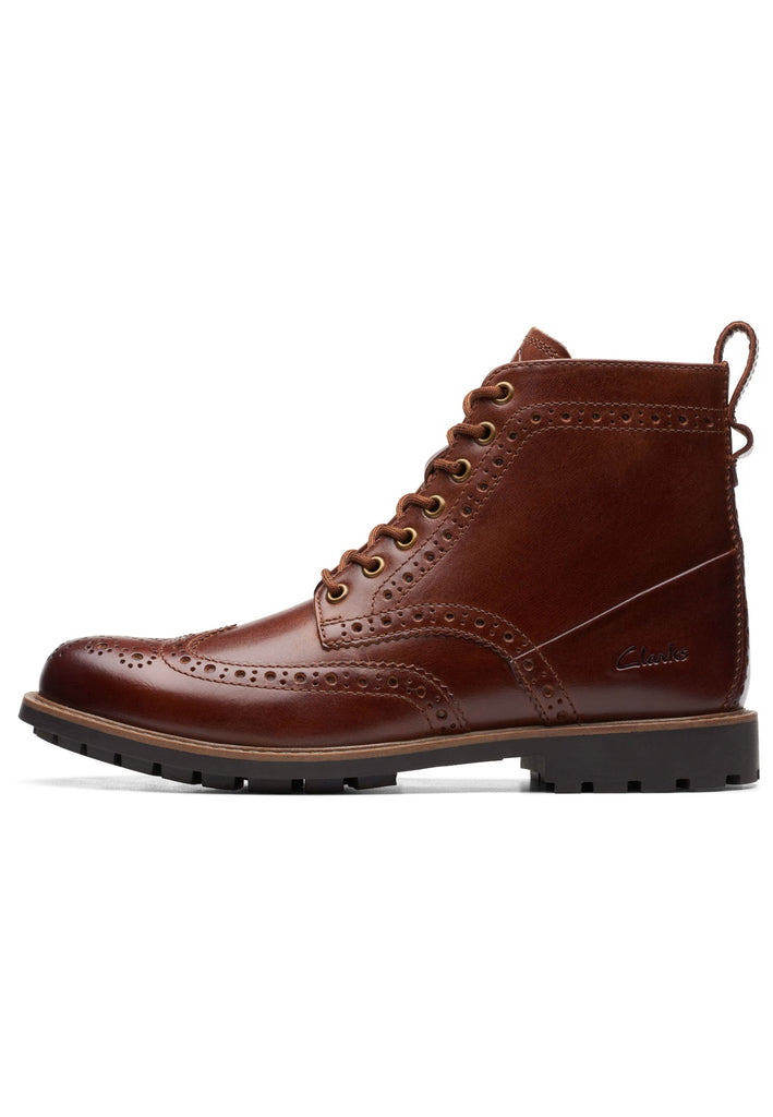 Clarks Stiefelette Leder Braun - surf4shoes