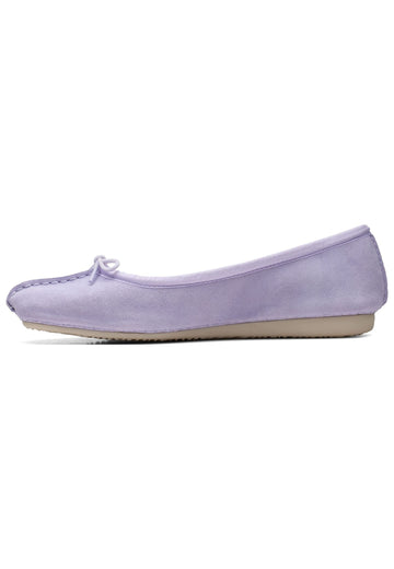 Clarks Ballerinas Leder Lila - surf4shoes