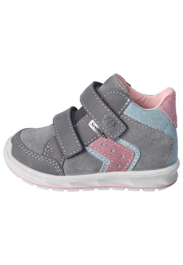 Pepino Halbschuhe Veloursleder/Textil Grau/Rosa - surf4shoes
