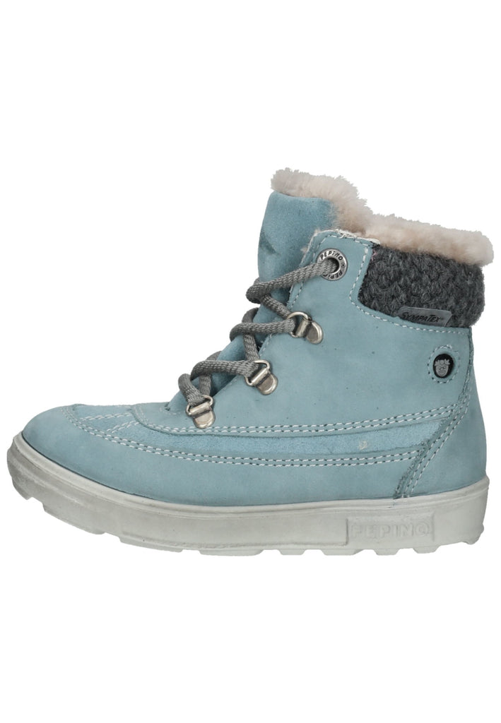 Pepino Stiefelette Veloursleder/Textil Hellblau Warmfutter - surf4shoes