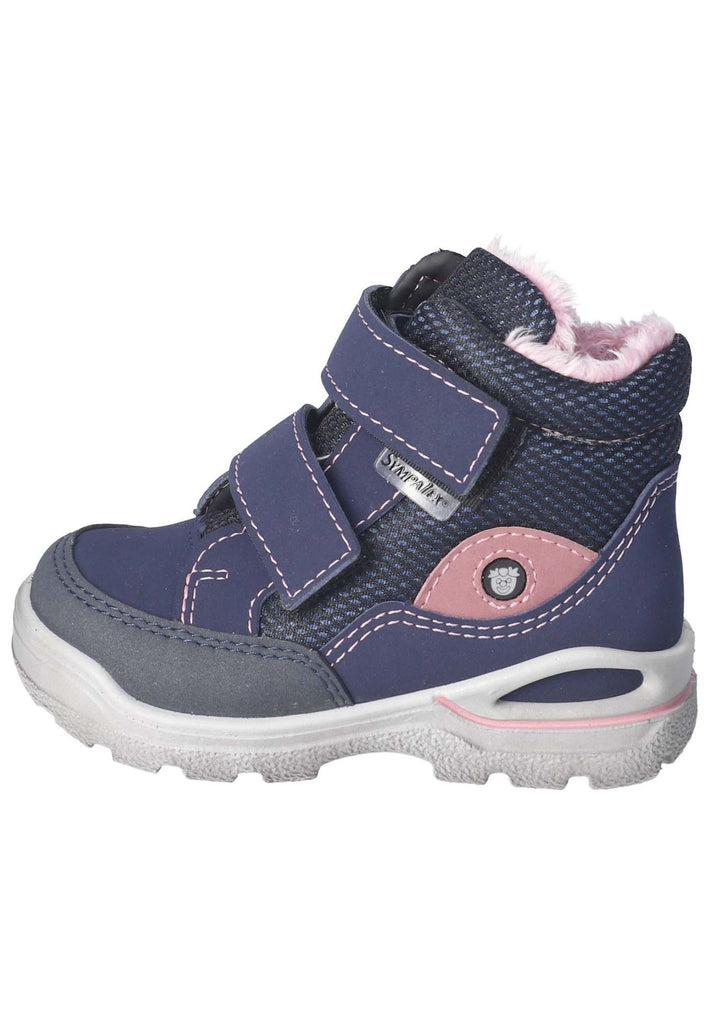 Pepino Stiefelette Lederimitat Blau/Pink Warmfutter - surf4shoes