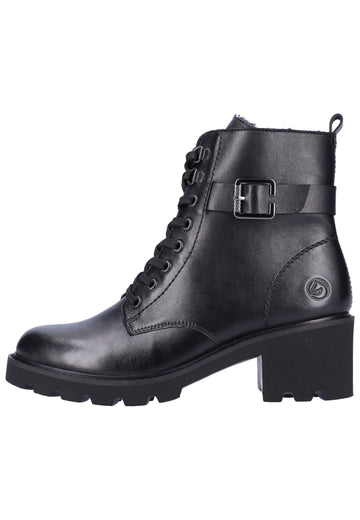 Remonte Stiefelette Glattleder Schwarz Warmfutter - surf4shoes