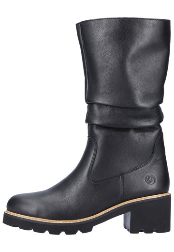 Remonte Stiefelette Glattleder Schwarz Warmfutter - surf4shoes