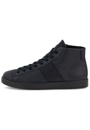 ecco Sneaker Glattleder Schwarz/Schwarz - surf4shoes