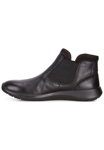 ecco Stiefelette Leder/Textil Schwarz/Schwarz - surf4shoes