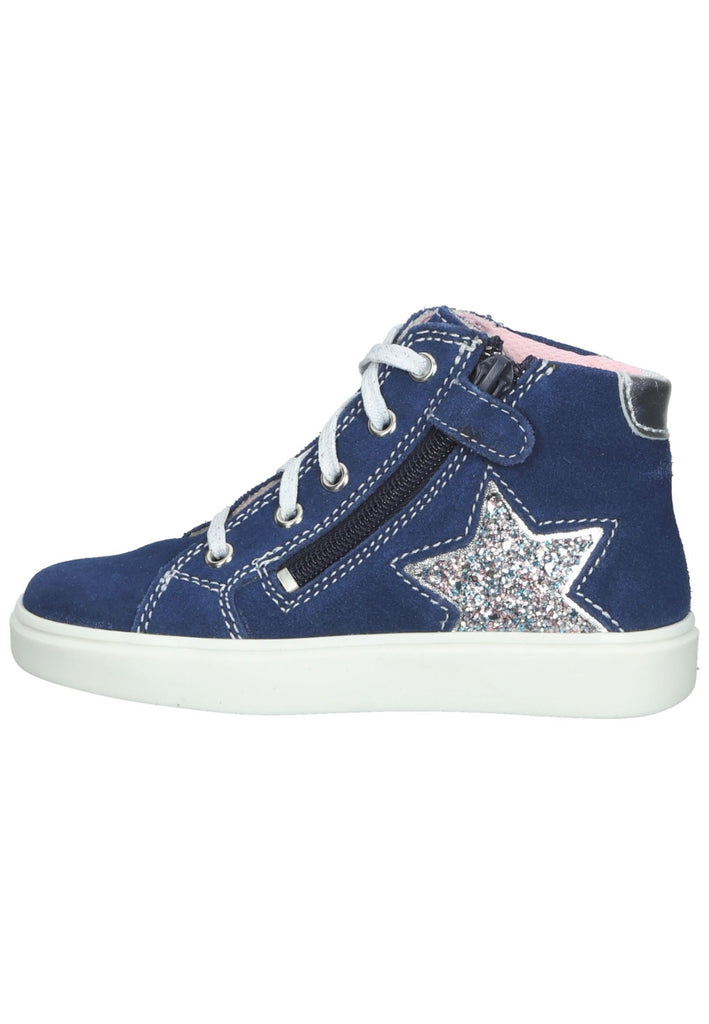 Richter Sneaker Veloursleder Blau/Silber - surf4shoes