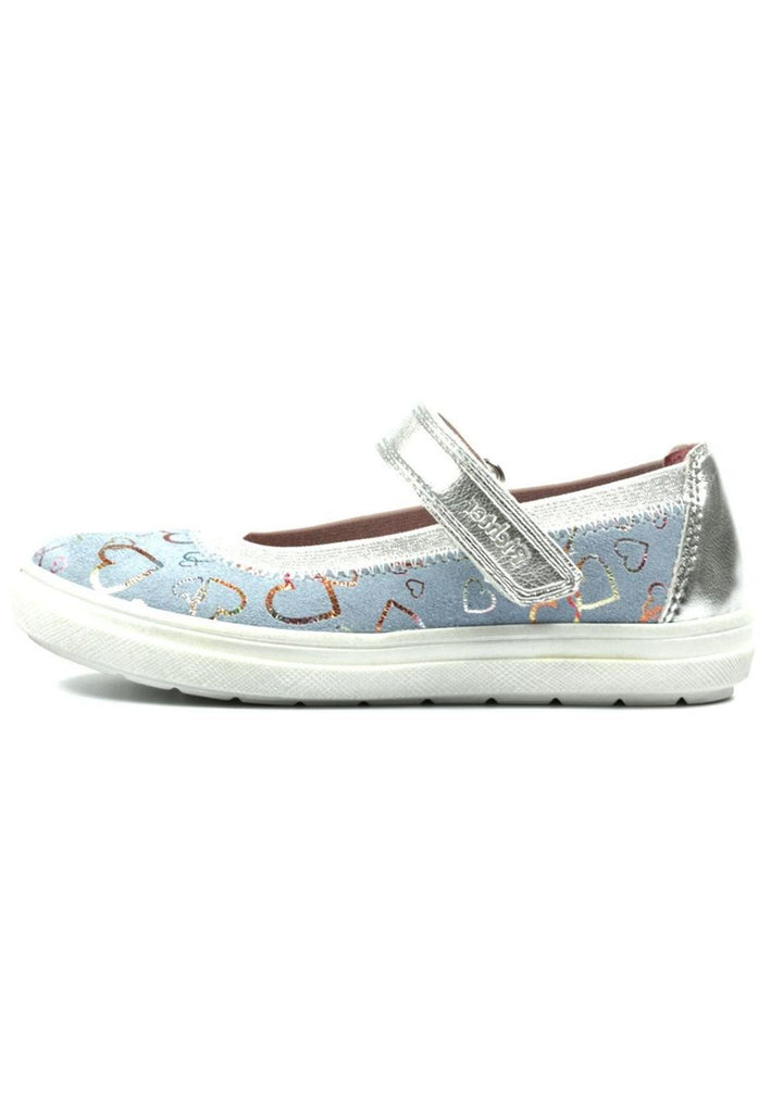 Richter Ballerinas Veloursleder/Textil Hellblau/Silber - surf4shoes
