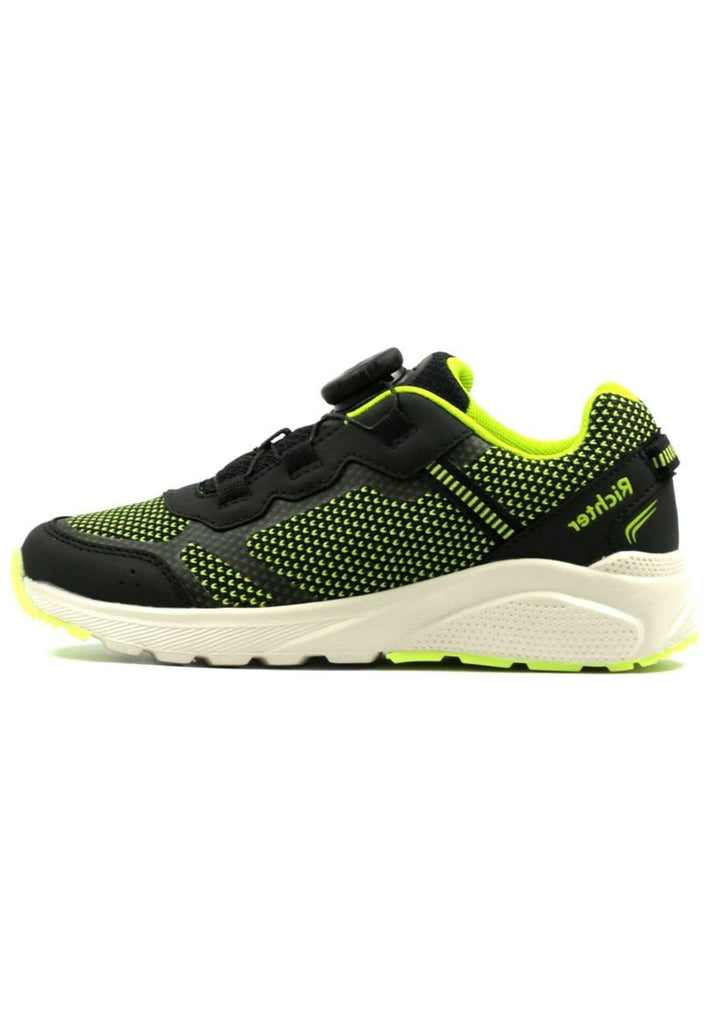 Richter Sneaker Lederimitat/Textil Schwarz/Grün - surf4shoes