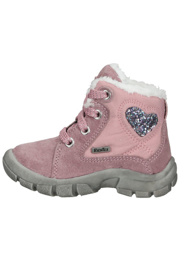 Richter Stiefelette Veloursleder/Textil Rosa Warmfutter - surf4shoes