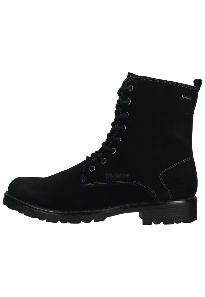 Richter Stiefelette Veloursleder Schwarz - surf4shoes
