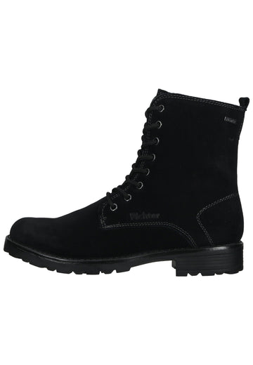 Richter Stiefelette Veloursleder Schwarz - surf4shoes