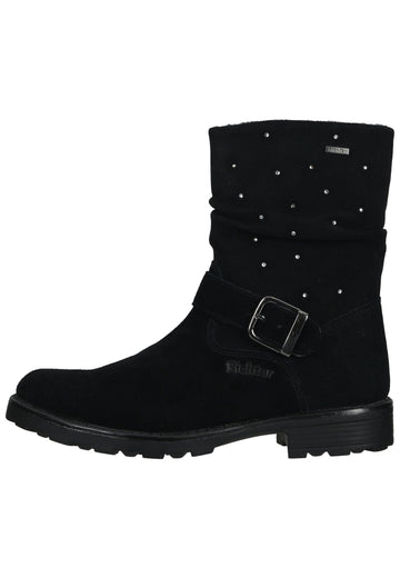 Richter Stiefelette Veloursleder/Textil Schwarz - surf4shoes