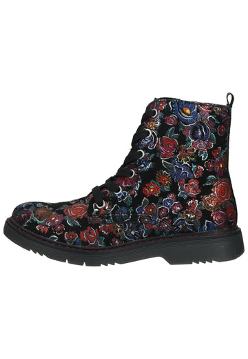 Richter Stiefelette Veloursleder/Textil Schwarz - surf4shoes