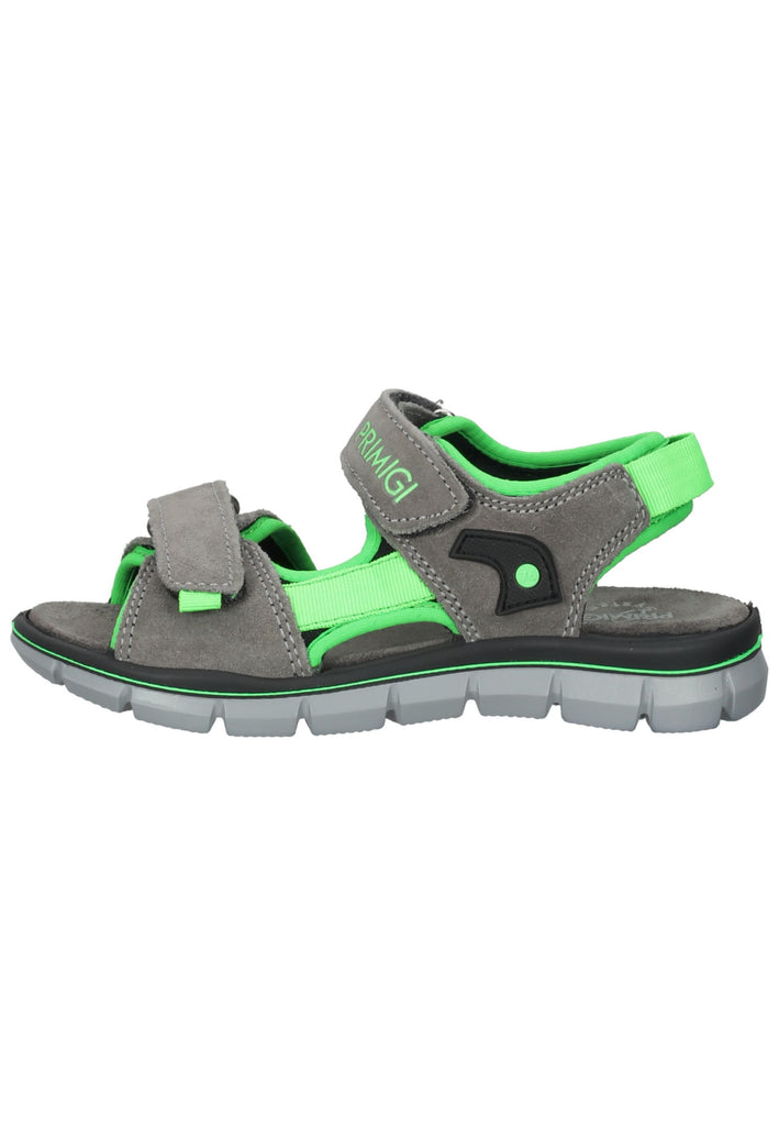 Primigi Sandalen Leder/Textil Grau/Grün - surf4shoes