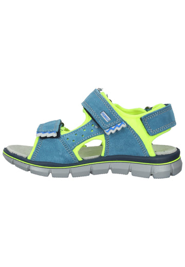 Primigi Sandalen Nubukleder/Textil Blau/Grün - surf4shoes