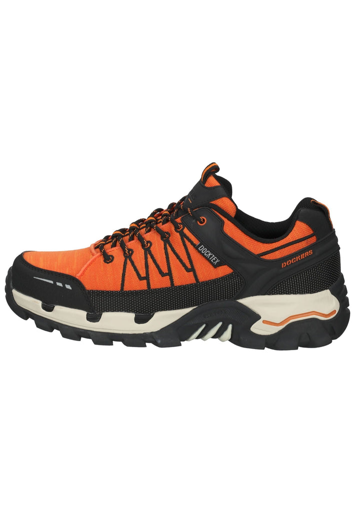 Dockers Sneaker Lederimitat Schwarz/Orange - surf4shoes