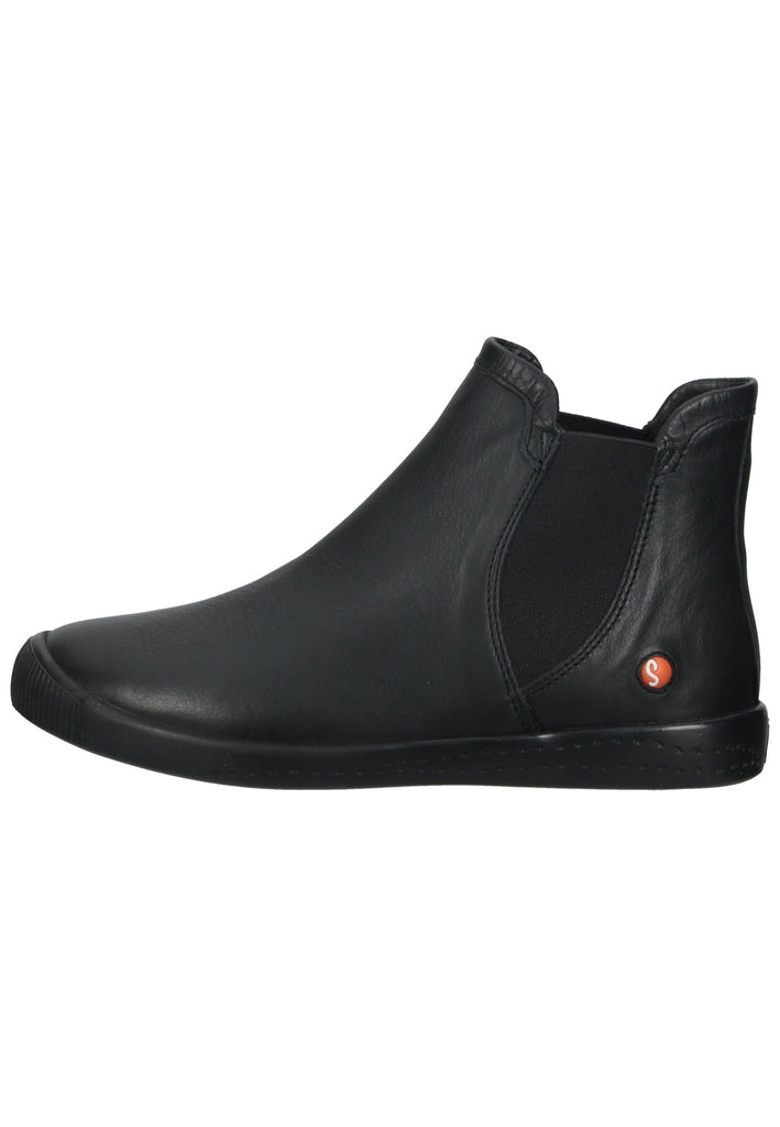 softinos Stiefelette Leder/Textil Schwarz - surf4shoes