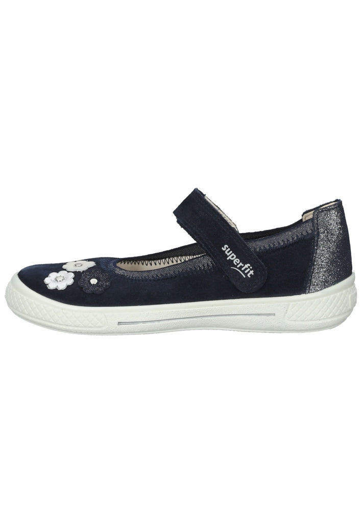 Superfit Ballerinas Veloursleder Blau/Weiß - surf4shoes