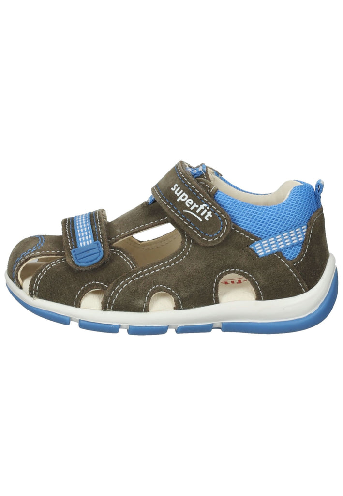 Superfit Halbschuhe Veloursleder/Textil Grün/Blau - surf4shoes