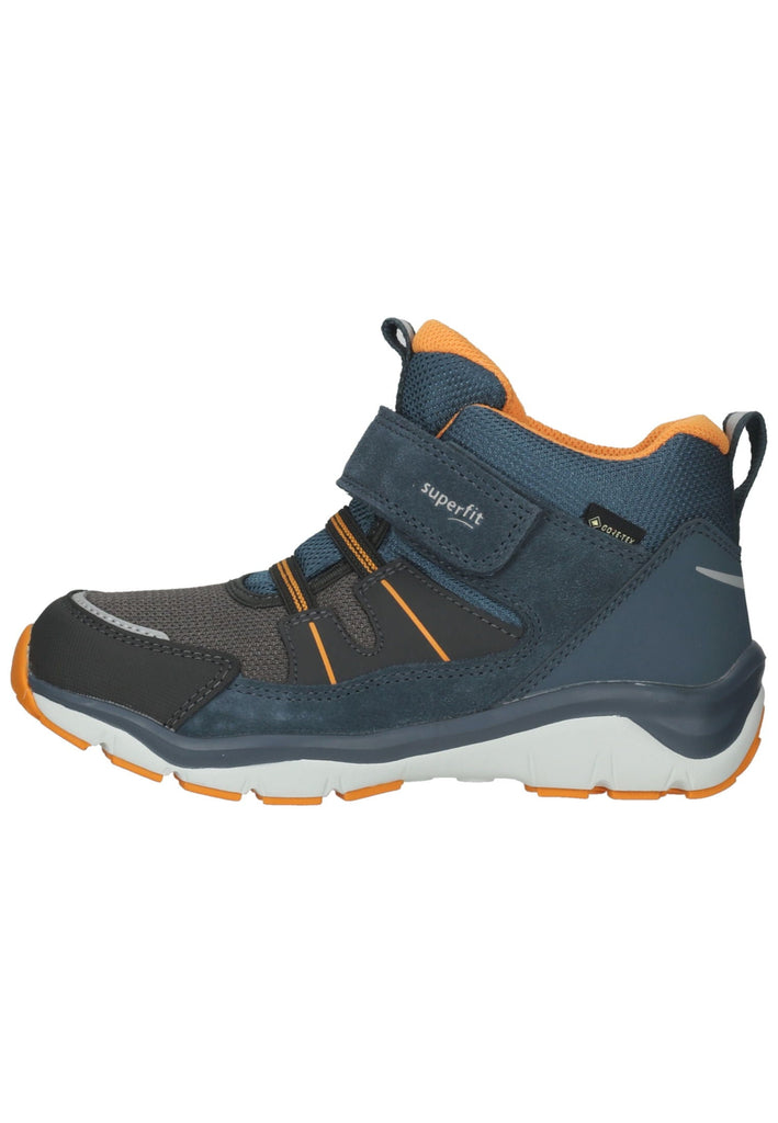 Superfit Stiefelette Veloursleder/Synthetik Blau/Orange - surf4shoes