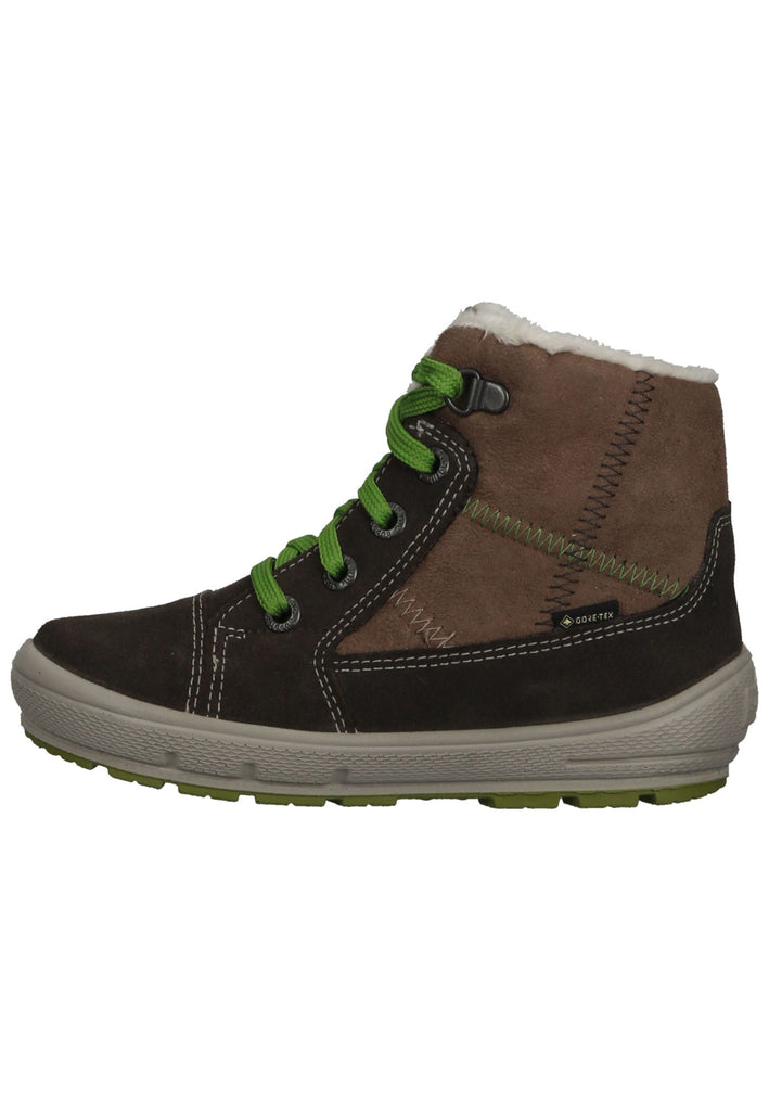 Superfit Stiefelette Veloursleder/Textil Braun/Grün Warmfutter - surf4shoes