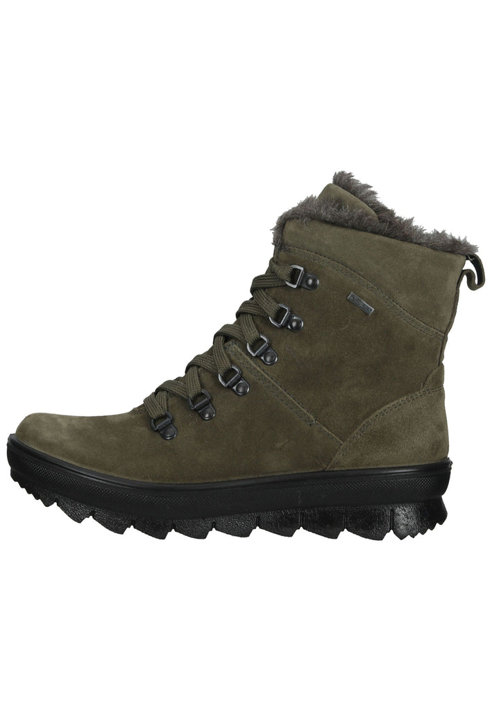 Legero Stiefelette Veloursleder Grün Warmfutter - surf4shoes