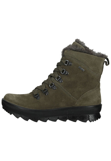 Legero Stiefelette Veloursleder Grün Warmfutter - surf4shoes