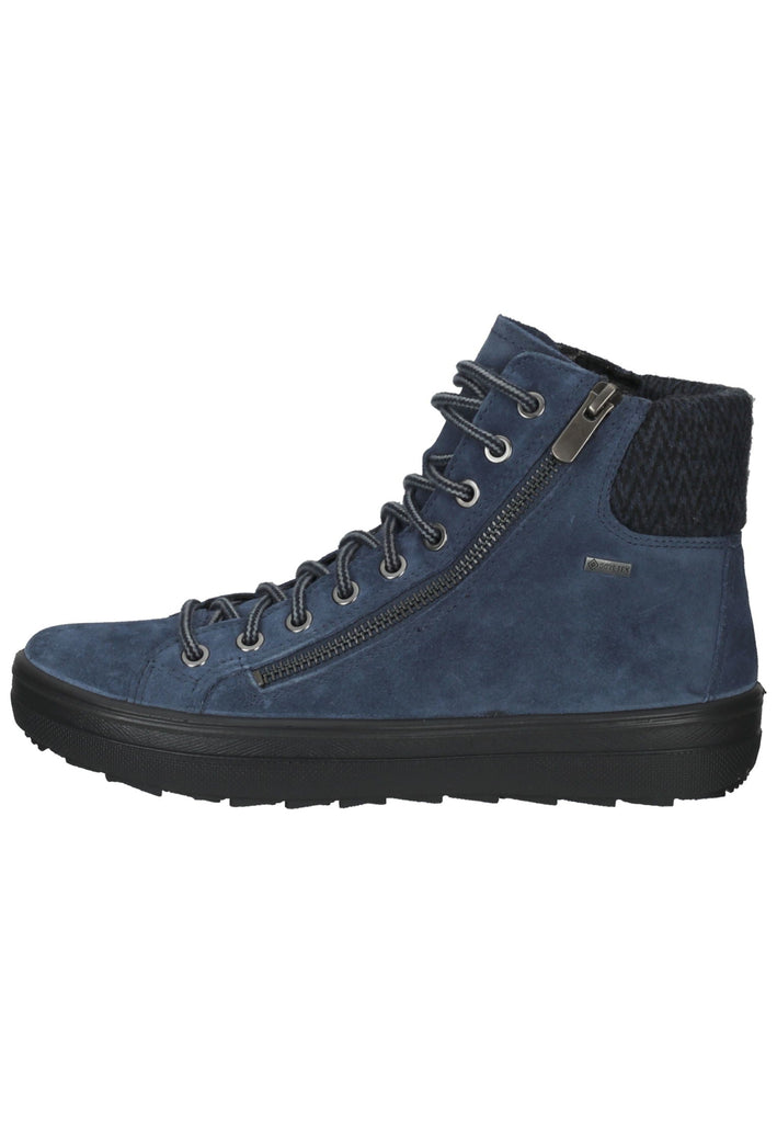 Legero Stiefelette Veloursleder Blau Warmfutter - surf4shoes
