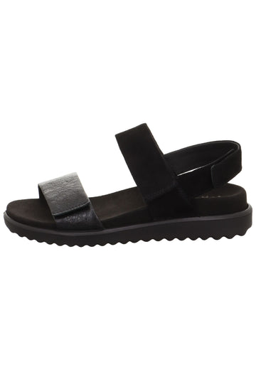 Legero Sandalen Veloursleder Schwarz - surf4shoes