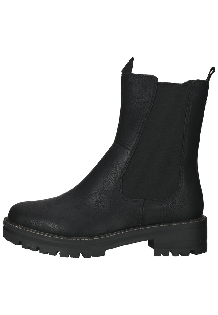 Jana Stiefelette Lederimitat/Textil Schwarz - surf4shoes