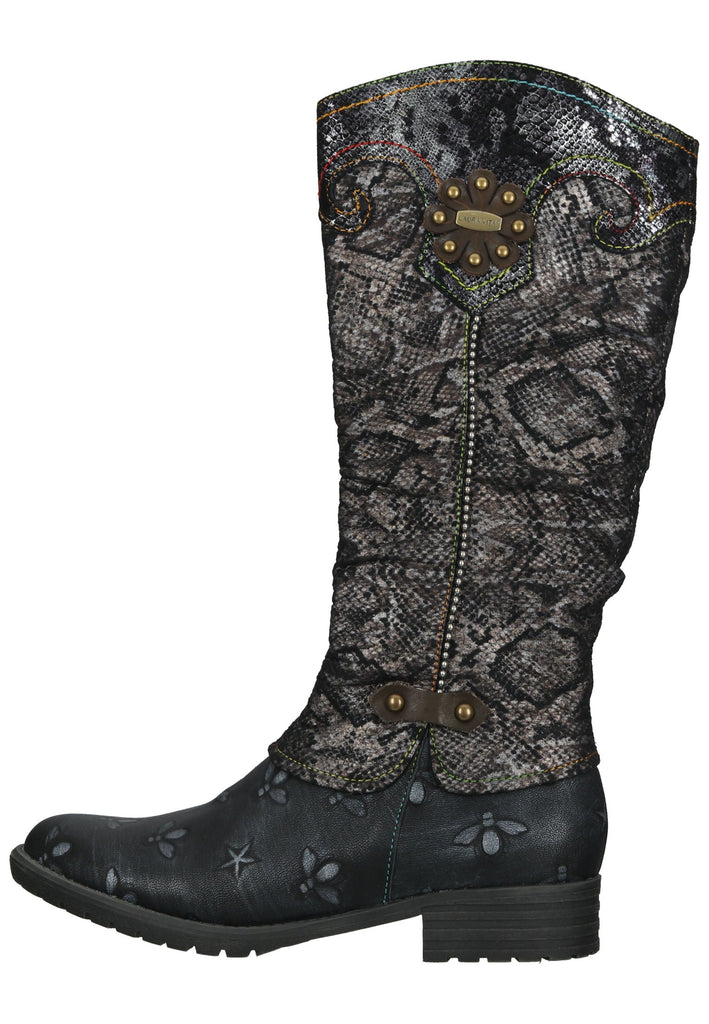 Laura Vita Stiefel Leder/Textil Anthrazit - surf4shoes