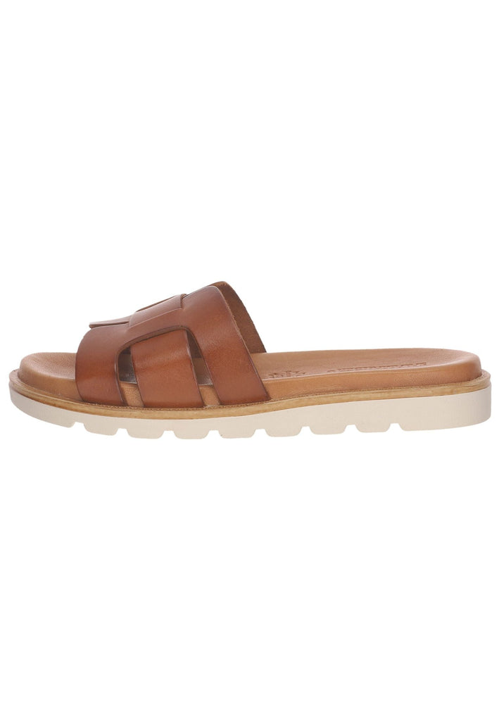 Salamander Pantoletten Glattleder Cognac - surf4shoes
