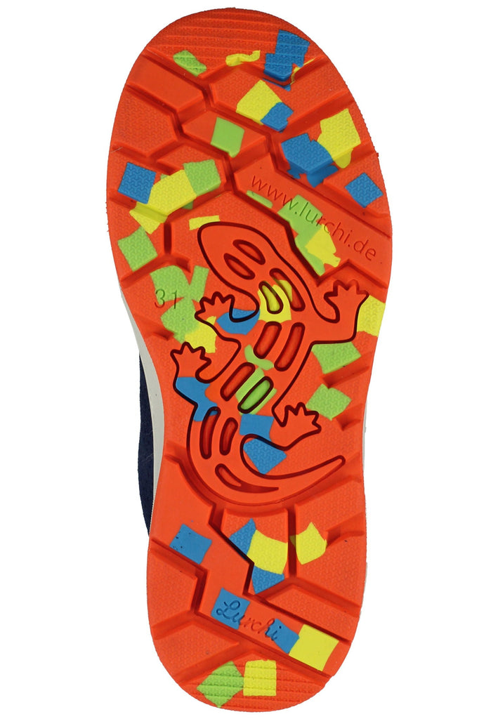Lurchi Sneaker Veloursleder Navy/Orange - surf4shoes