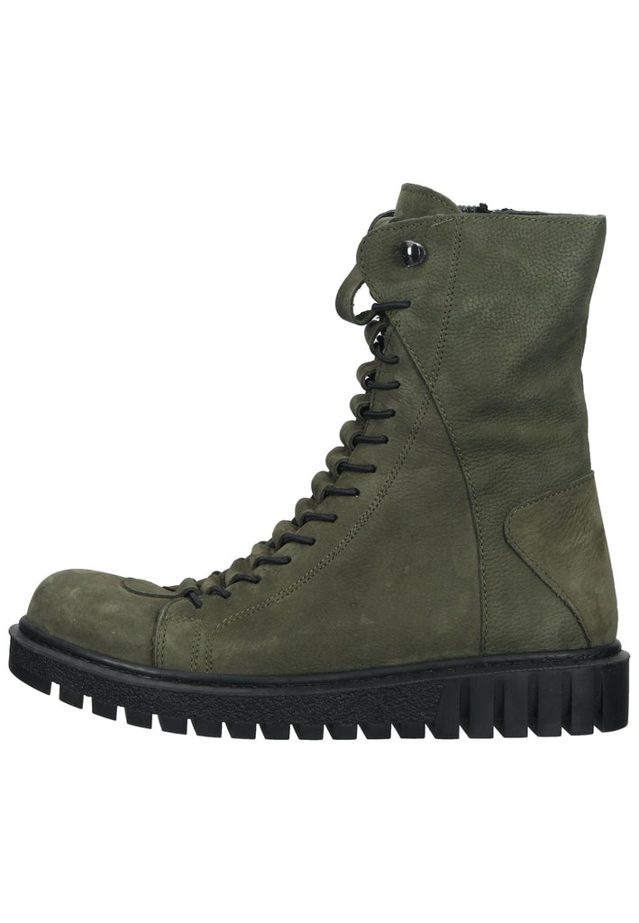 Lazamani Stiefelette Nubukleder/Textil Grün - surf4shoes