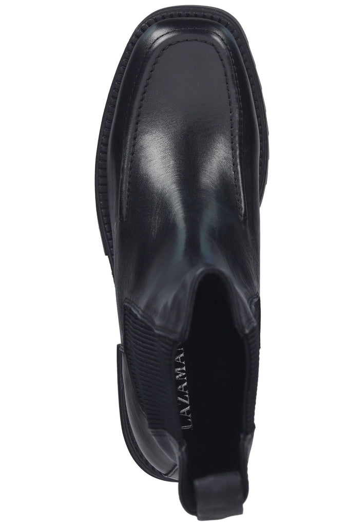 Lazamani Stiefelette Leder/Textil Schwarz - surf4shoes