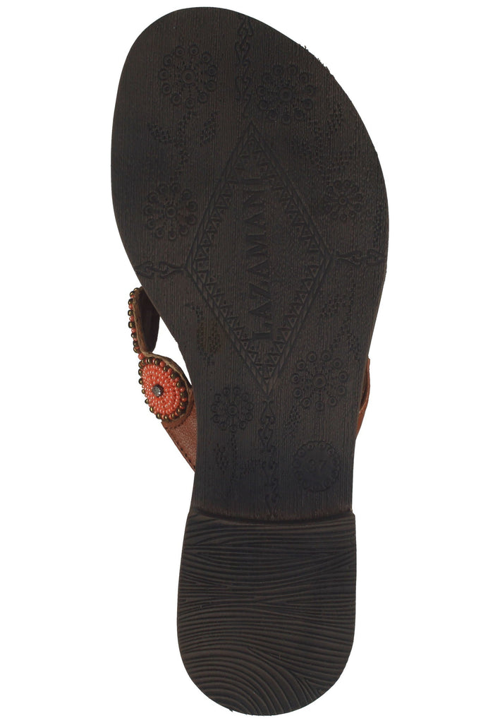 Lazamani Zehensteg Leder Orange - surf4shoes