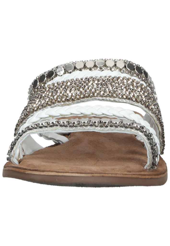 Lazamani Pantoletten Leder Weiß - surf4shoes