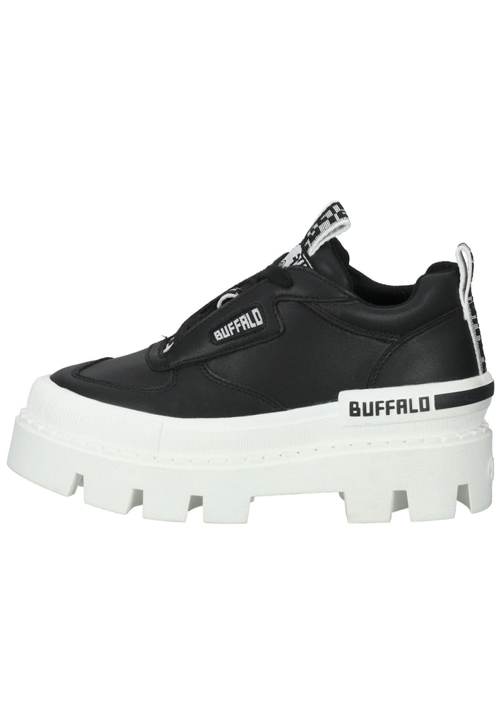 Buffalo Sneaker Lederimitat Schwarz - surf4shoes