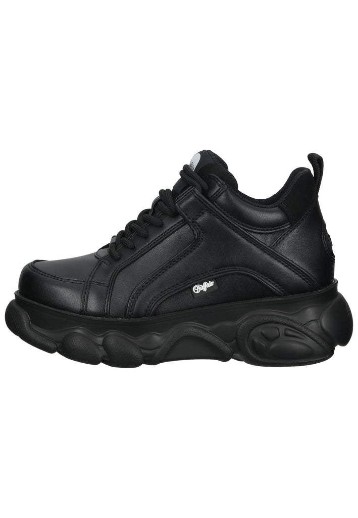 Buffalo Sneaker Lederimitat Schwarz - surf4shoes