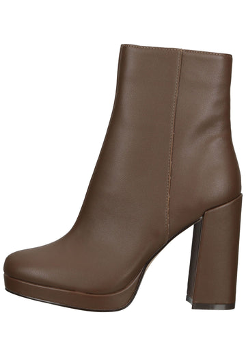 Steve Madden Stiefelette Lederimitat Dunkelbraun - surf4shoes