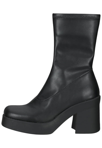Steve Madden Stiefelette Lederimitat Schwarz - surf4shoes
