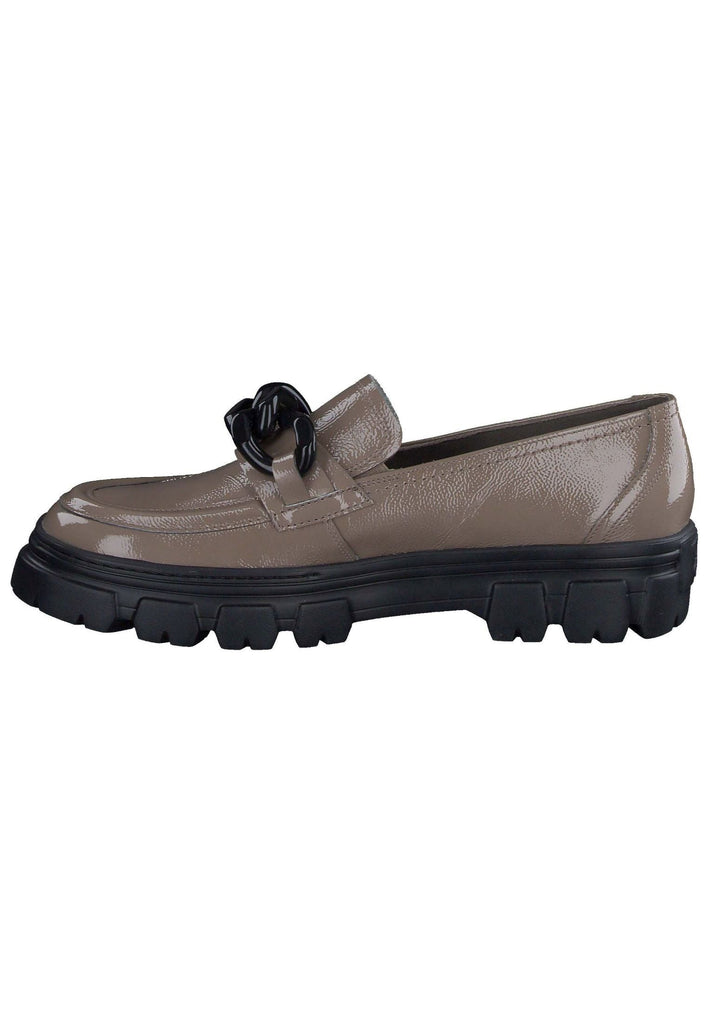 Paul Green Slipper Leder Braun Lack - surf4shoes