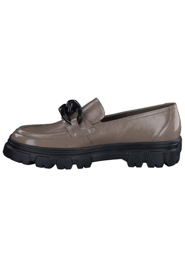 Paul Green Slipper Leder Braun Lack - surf4shoes