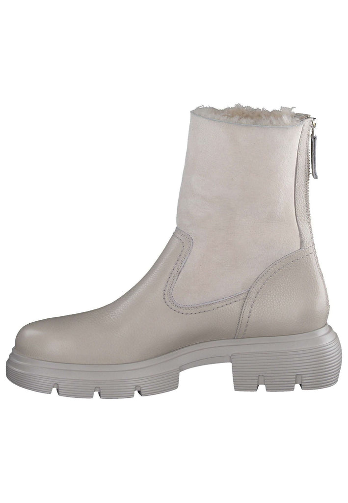 Paul Green Stiefelette Glattleder Beige Warmfutter - surf4shoes