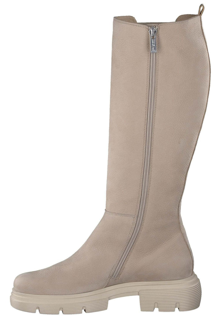 Paul Green Stiefel Nubukleder/Textil Beige - surf4shoes