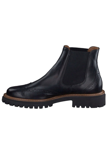 Paul Green Stiefelette Leder/Textil Schwarz - surf4shoes