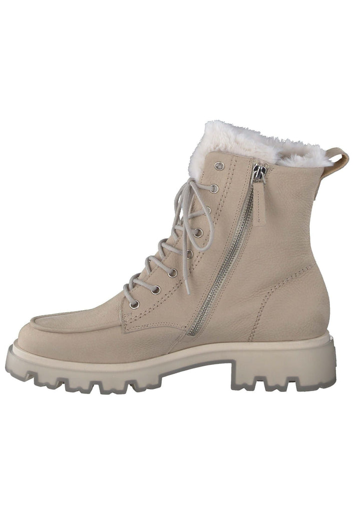 Paul Green Stiefelette Nubukleder Beige Warmfutter - surf4shoes
